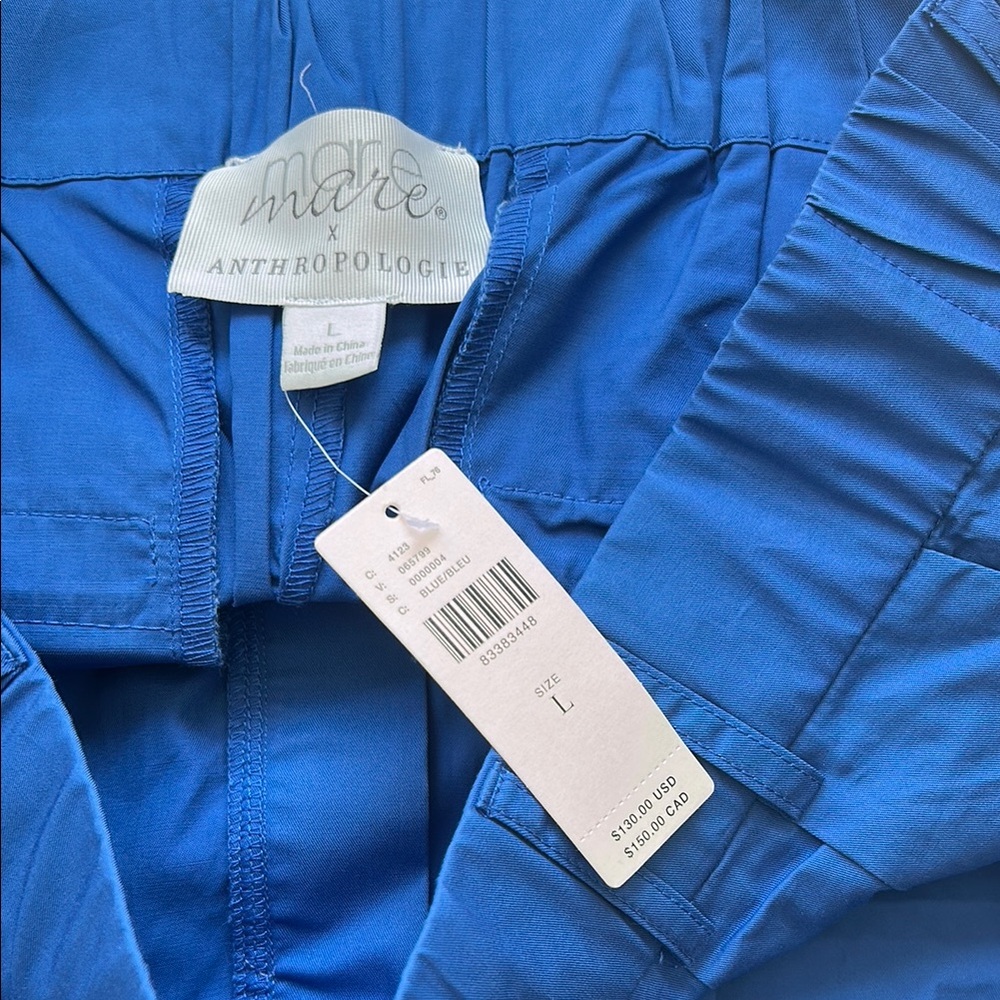 Mare Mare x Anthropologie Vibrant Blue Wide Leg Pant - Picture 3 of 7